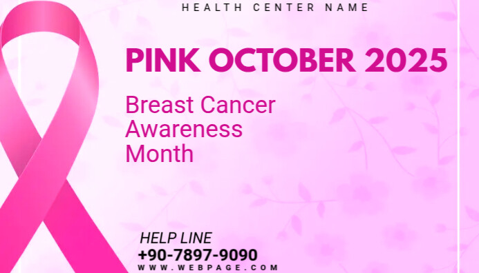 Breast Cancer Pink October Square Video Template | PosterMyWall