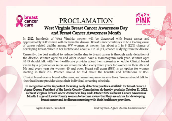 Breast Cancer Proclamation Template | PosterMyWall