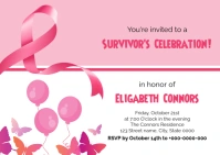 Breast Cancer Survivor's Celebration Card Carte postale template