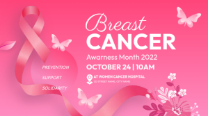Merah Breast Cancer Awareness Twitter-opslag Template