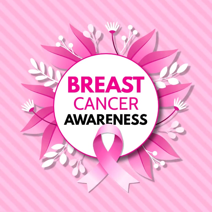 breast cancer video, pink ribbon day Instagram Post template