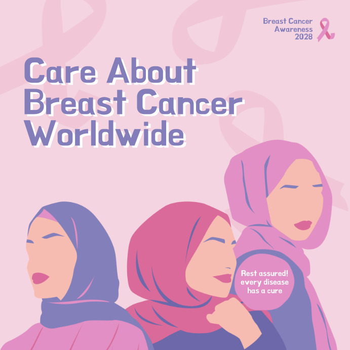 Breast Cancer Words For A Woman In The World Template PosterMyWall Breast cancer words for a woman in the world template postermywall