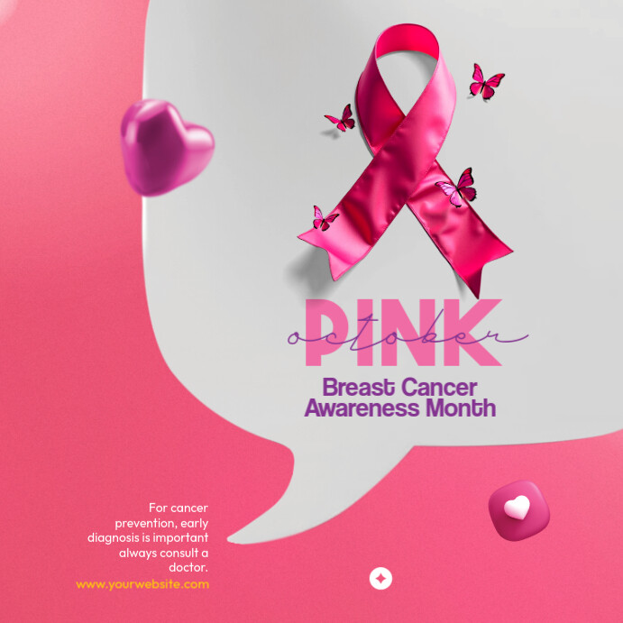 Brest Cancer Awareness Instagram Post Template | PosterMyWall