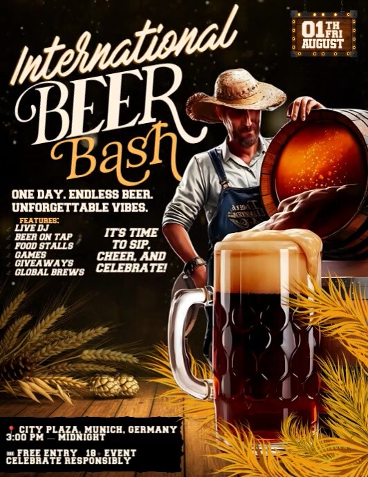 Brew & Boots Fest Flyer (US Letter) template