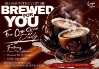 Brewed for You: Sip, Smile, and Wake Up to Perfection A4 template