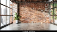 brick office background, zoom background tele Presentation (16:9) template