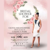 Brida Shower Flyer Publicación de Instagram template