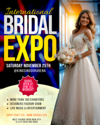 Bridal Expo marriage wedding exhibition showcase fair event invitation flyer template poster online Instagram Portrait