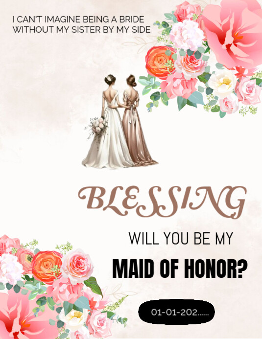 bridal maid bridal friends 传单(美国信函) template