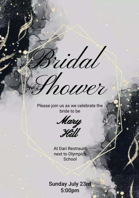 BRIDAL SHOWER Template PosterMyWall