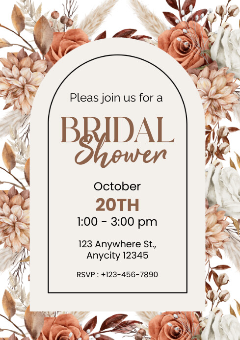 Bridal Shower Template PosterMyWall