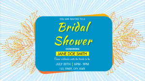Bridal Shower Digitalt display (16:9) template