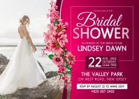 Bridal Shower Postcard template