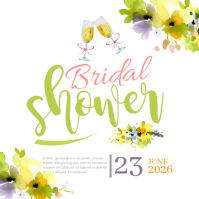 White Bridal Shower Iphosti le-Instagram Template