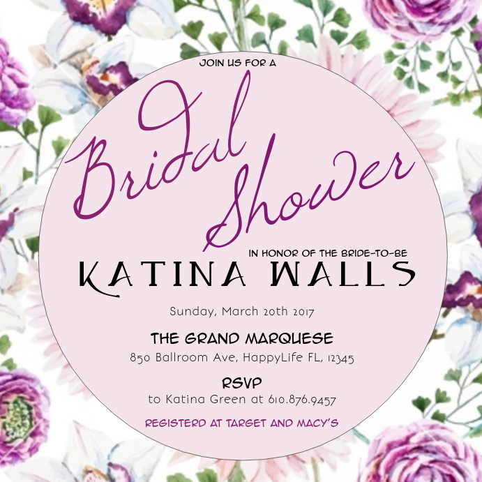 Copia de Bridal Shower PosterMyWall