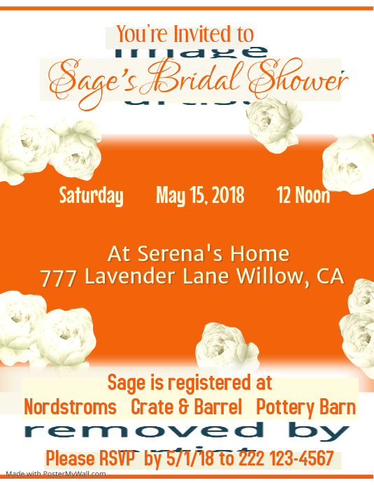 Bridal Shower Flyer Template PosterMyWall