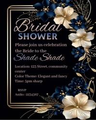 Bridal shower flyer template design Instagram Portrait