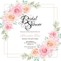Bridal Shower Invitation Carré (1:1) template