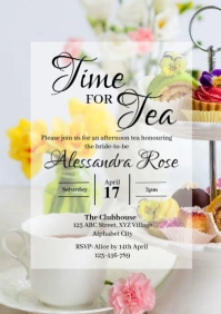 Bridal Shower Invitation A4 template