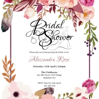 Bridal Shower Invitation Carré (1:1) template