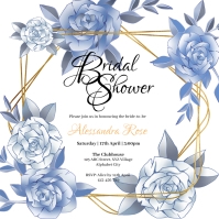 Bridal Shower Invitation 方形(1:1) template
