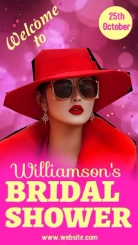 bridal shower invitation Instagram Story template