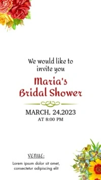 Bridal Shower Invitation Rolka Instagram template
