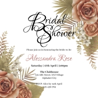 Bridal Shower Invitation 方形(1:1) template