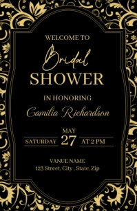 Bridal Shower Invitation Template Half Page Wide