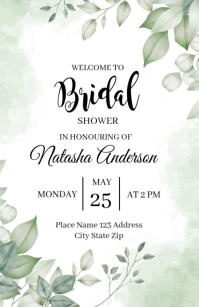 Bridal Shower Invitation Template Wide Setengah Halaman