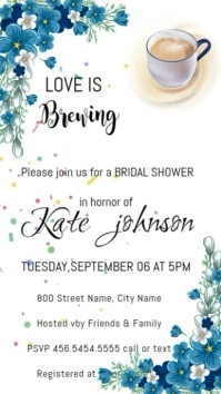Bridal Shower Invite Online Instagram Story template