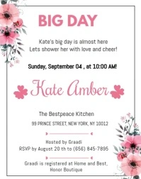 Bridal Shower Invite video template Poster/Wallboard