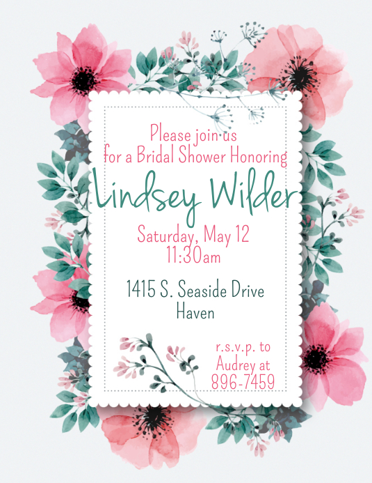 Bridal Shower Template PosterMyWall