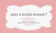 Bridal Shower Services Tag template