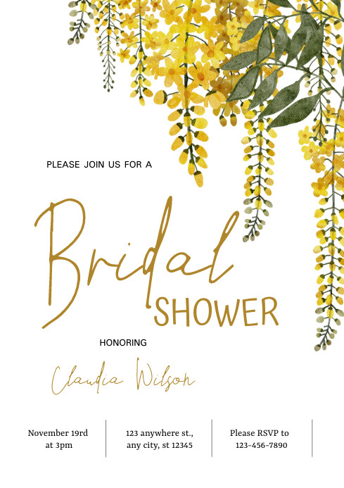Copy of Bridal shower template postcard | PosterMyWall