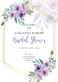 Bridal Shower Welcome Sign Template A2