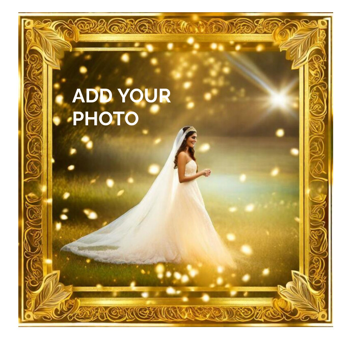 Bride Photo Frame Instagram Post template
