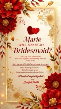bridesmaid announcement,event,wedding Instagram Story template