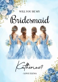 Bridesmaid A4 template
