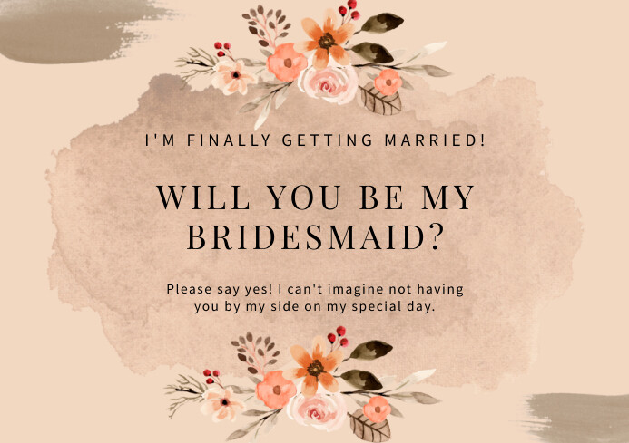 Bridesmaid Invitation Template PosterMyWall