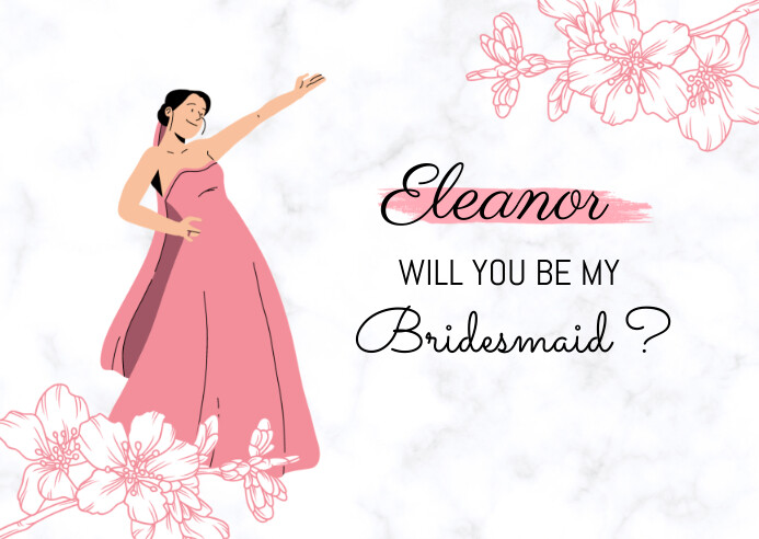 Bridesmaid Invitation Template | PosterMyWall