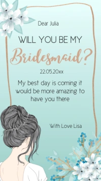 Bridesmaid Invitation Instagram Story template