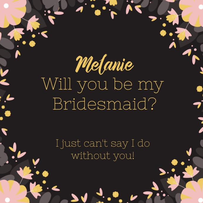 Bridesmaid Invitation Template PosterMyWall
