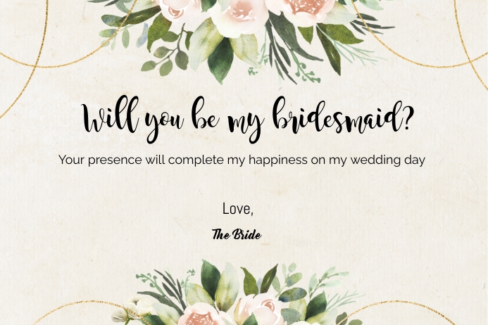 Bridesmaid Invitation Template PosterMyWall