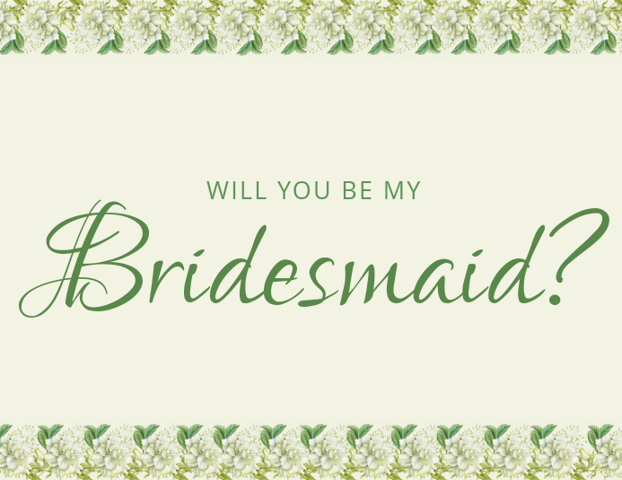 BRIDESMAID Invitation Template PosterMyWall
