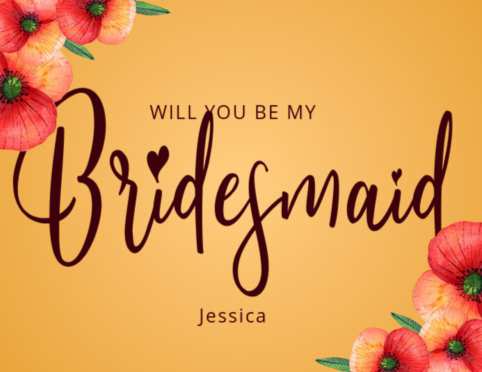 BRIDESMAID Invitation Template PosterMyWall
