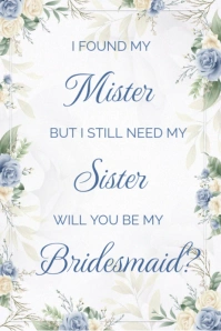 Bridesmaid proposal Pinterest-Grafik template