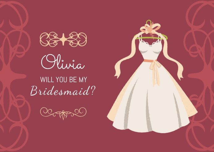 Bridesmaid Proposal A6 template