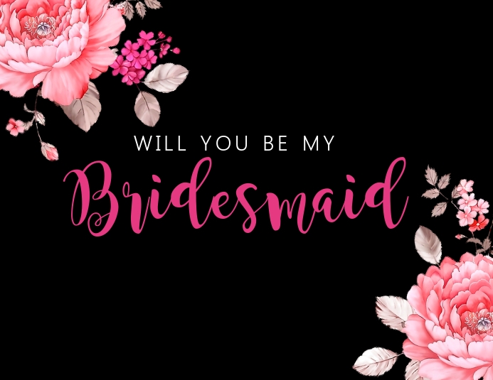 Bridesmaid Template 传单(美国信函)