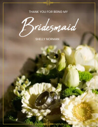 Bridesmaid thank you card Template | PosterMyWall